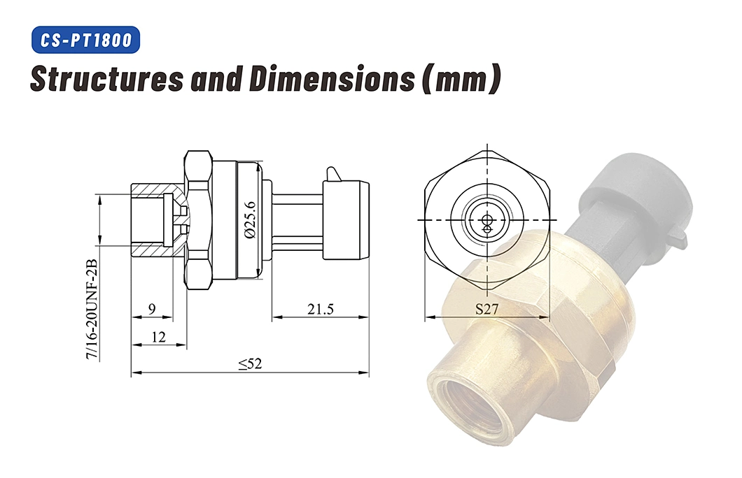 Air Conditioner Pressure Transmitter for Refrigeration Industry with CE Certificate